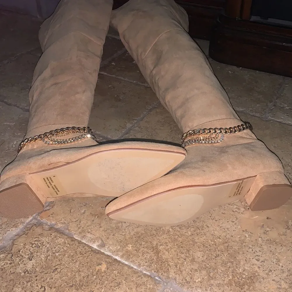 Camel Vegan Suede Boots